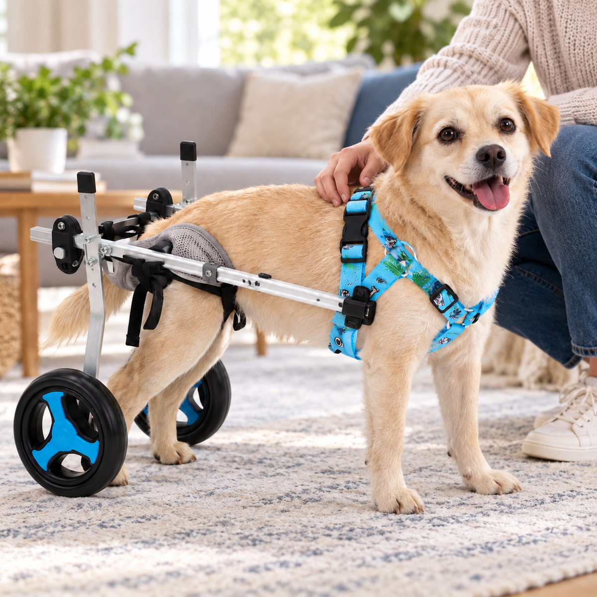Rear Support Dog Wheelchair