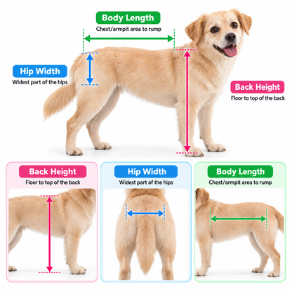 Rear Support Dog Wheelchair