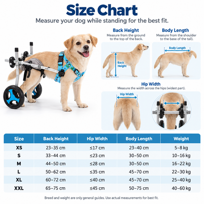 Rear Support Dog Wheelchair