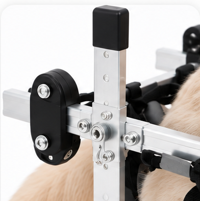 Durable lightweight metal frame close-up