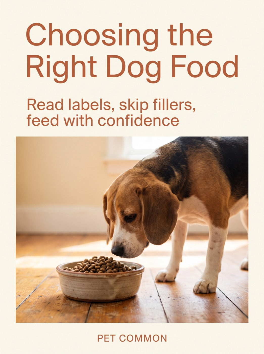 Choosing the Right Dog Food ebook cover