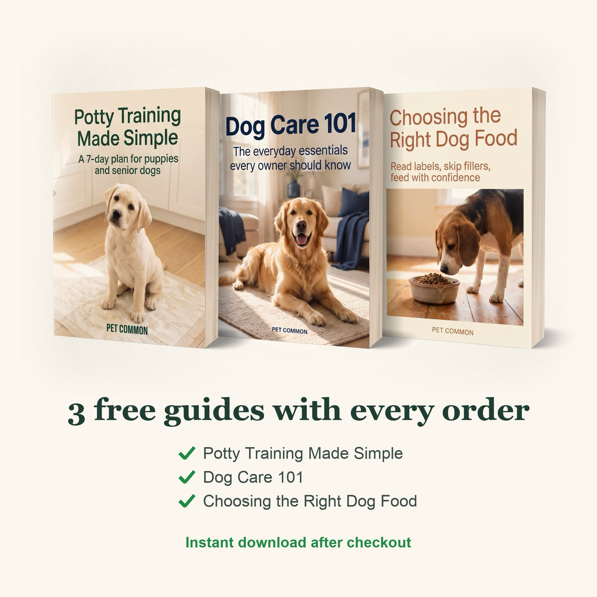 3 free guides included with every order