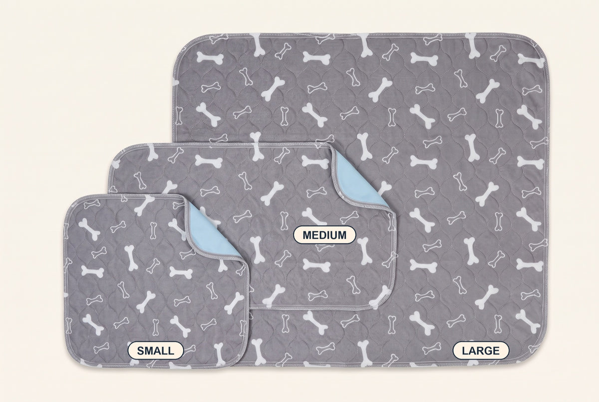 Small, Medium and Large pads side by side