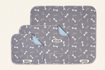 Small, Medium and Large pads side by side