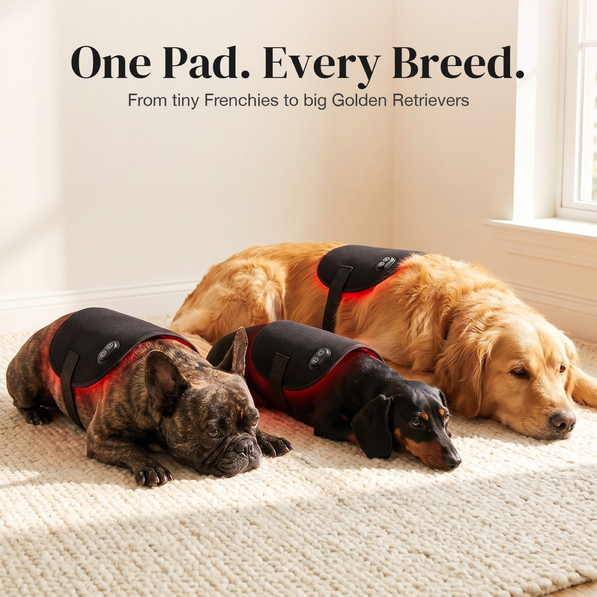 One pad for every breed, from French Bulldogs to German Shepherds